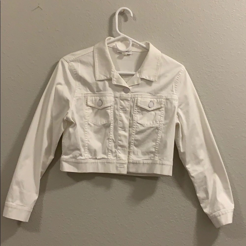 Calvin Klein white lightweight Jean style shrug